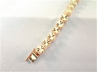 14K Gold Choker Necklace and Bracelet Set Cup Chain Style Total Weight .64 Troy Ounces
