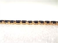 14K Gold Tennis Bracelet (33) Oval Sapphires 5x3mm (8.25 carats)