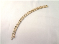 14K Gold Emerald and Diamond tennis Bracelet (69) Round Emerald 2.6mm (69) Diamonds