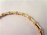 14K Gold and Diamond Tennis Bracelet (19) Round Diamonds 1.8mm