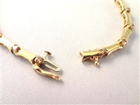 14K Gold and Diamond Tennis Bracelet (19) Round Diamonds 1.8mm