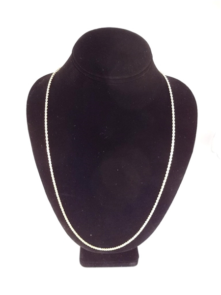 14K Gold Rope Chain Necklace 30" Long, .42 Troy Ounces