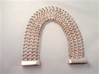 (4) Italian Sterling Silver Panther Style Bracelets TW 3.88 Troy Ounces