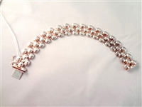 (4) Italian Sterling Silver Panther Style Bracelets TW 3.88 Troy Ounces