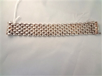 (4) Italian Sterling Silver Panther Style Bracelets TW 3.88 Troy Ounces
