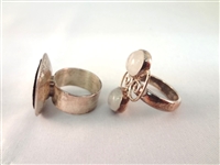 Dominique Dinouart Mexican Sterling Silver (3) Cuff bracelets, (2) Rings