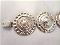 Bernice Goodspeed Mexico Sun 5 Concho Sterling Silver Bracelet 7.5