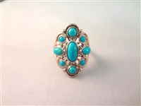 (3) Carolyn Pollack Relios Sterling and Turquoise Rings Total Weight .94 Troy Ounces