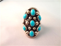 (3) Carolyn Pollack Relios Sterling and Turquoise Rings Total Weight .94 Troy Ounces