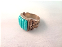 (3) Carolyn Pollack Relios Sterling and Turquoise Rings Total Weight .94 Troy Ounces