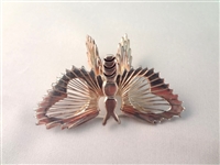 (2) Taxco Sterling Silver Butterfly Brooches Signed MWS 