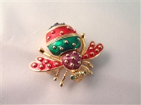 (12) Joan Rivers Bee Collection Brooches, Rhinestones/Enameled