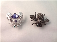 (12) Joan Rivers Bee Collection Brooches, Rhinestones/Enameled