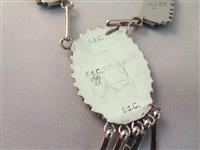 Zuni artist Ed Coyote Cooeyale Sterling Needlepoint, Cuff, Earrings, Ring, Necklace, Pendant