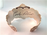 Carolyn Pollack Sleeping Beauty Cuff, Ring, Pendant Suite Center Green Turquoise, Peridot