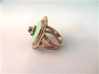 Carolyn Pollack Sleeping Beauty Cuff, Ring, Pendant Suite Center Green Turquoise, Peridot