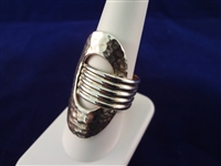 ATI Mexico Sterling Silver Heavy Hinged & Cuff Bracelet, Ring 