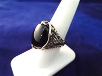 Carolyn Pollack Sterling Silver Onyx Jewelry Suite: Necklace, Pendant, Ring, (2) Bracelet