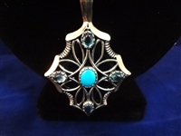 Carolyn Pollack Sterling Silver Onyx Jewelry Suite: Necklace, Pendant, Ring, (2) Bracelet