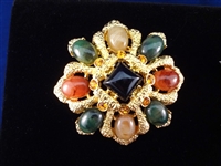 (6) Joan Rivers Vintage Swarovski Rhinestone/Enameled Brooches