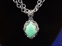 Carolyn Pollack Sterling Silver Turquoise Jewelry Suite Necklace, Pendant, Ring, Bracelet