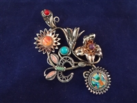 Carolyn Pollack Sterling Silver (2) Hummingbird, Butterfly Brooch RMT Collaborative