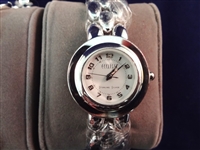 Ecclissi Sterling Silver Watch and Bracelet Set Both Measure 7.5 Long