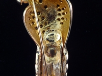 Nolan Miller (4) Oversize Bird Brooches Rhinestone Swarovski Enameled