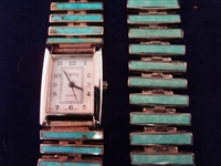 Sterling Silver and Turquoise Watch and Matching Bracelet