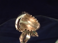 Sterling Silver Turquoise Indian Head Ring Size 9