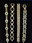 (4) Jacqueline Bouvier Kennedy Camrose and Kross Gold Tone Tennis Bracelets