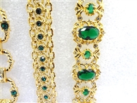 (4) Jacqueline Bouvier Kennedy Camrose and Kross Gold Tone Tennis Bracelets