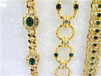 (4) Jacqueline Bouvier Kennedy Camrose and Kross Gold Tone Tennis Bracelets