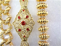 (4) Jacqueline Bouvier Kennedy Camrose and Kross Gold Tone Tennis Bracelets: 
