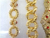 (4) Jacqueline Bouvier Kennedy Camrose and Kross Gold Tone Tennis Bracelets: 