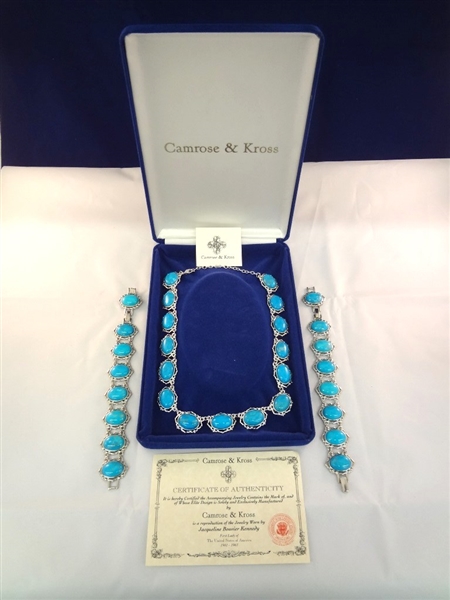 Jacqueline Bouvier Kennedy Camrose and Kross Necklace and (2) Bracelets New In Boxes