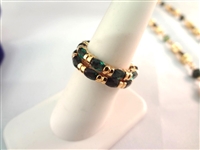 Jacqueline Bouvier Kennedy Camrose and Kross (2) Necklace and (2) Rings New In Boxes