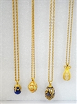 (4) Joan Rivers Faberge Egg Necklaces with Egg Pendants