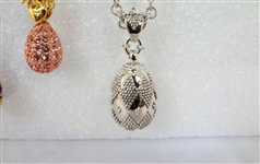 (4) Joan Rivers Faberge Egg Necklaces with Egg Pendants