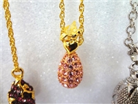 (4) Joan Rivers Faberge Egg Necklaces with Egg Pendants