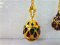 (4) Joan Rivers Faberge Egg Necklaces with Egg Pendants