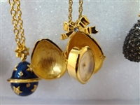 (4) Joan Rivers Faberge Egg Necklaces with Egg Pendants