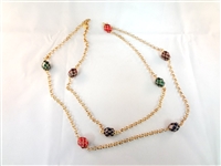 (2) Joan Rivers Faberge Egg Necklaces with Egg Pendants