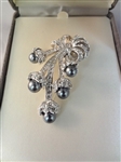 (2) Large Oversize Nolan Miller Brooches (1) Matching Earrings in Original Boxes