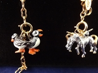 Joan Rivers Noah's Ark Necklace 19 Pairs Animals: 38 Total