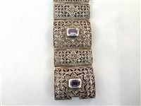 (3) Sterling Silver and Amethyst Tennis Bracelets 