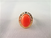 (3) 14K Gold & Multi Color Jade Cabochon Rings