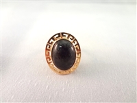 (3) 14K Gold & Multi Color Jade Cabochon Rings