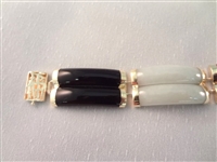 14K Gold and Multi Color Jade Jewelry Suite: Bracelet, (2) Pendants, Earrings, Ring
