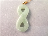 14K Gold Green Apple Jade (3) Necklaces, Pendants and Ring Sets